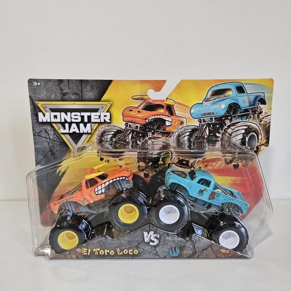 Monster Jam 2 Pack Series 34 El Toro Loco vs Whiplash 1:64 Trucks Spin Master